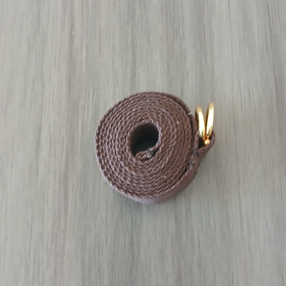 Elegant Brown Belt with Gold Accent